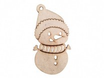 BORLA MUÑECO DE NIEVE 11cm 3mm