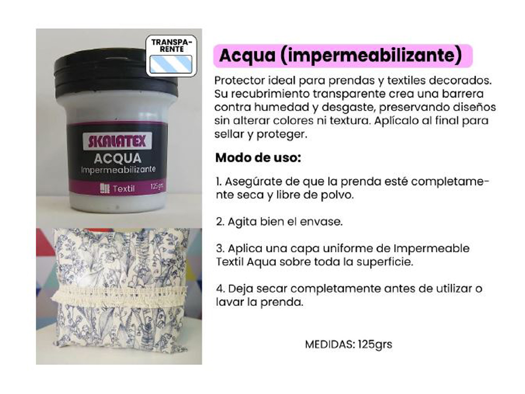 ACQUA IMPERMEABILIZANTE TEXTIL x125cc