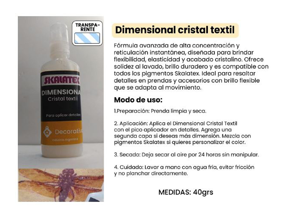 DIMENSIONAL CRISTAL TEXTIL x60cc