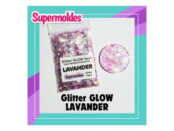 GLITTER GLOW 3en1 UV/LED/FOS PINK 10g