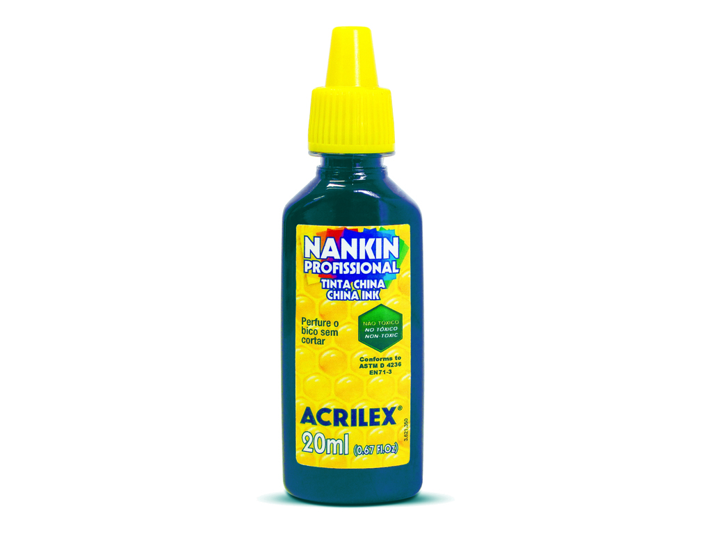 TINTA CHINA 20 ml ACRILEX AZUL TURQUESA