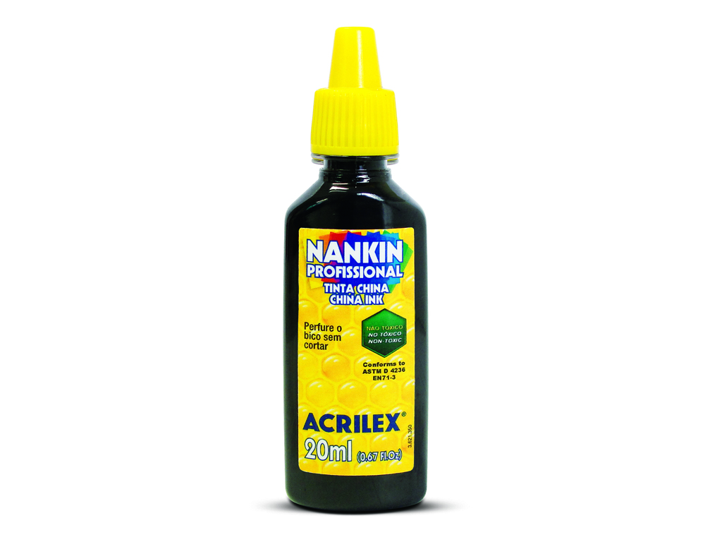 TINTA CHINA 20 ml ACRILEX NEGRO