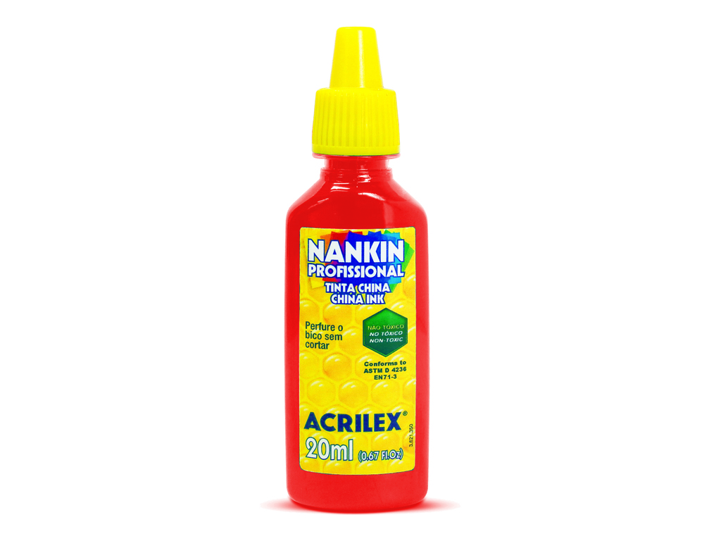 TINTA CHINA 20 ml ACRILEX ROJO FUEGO