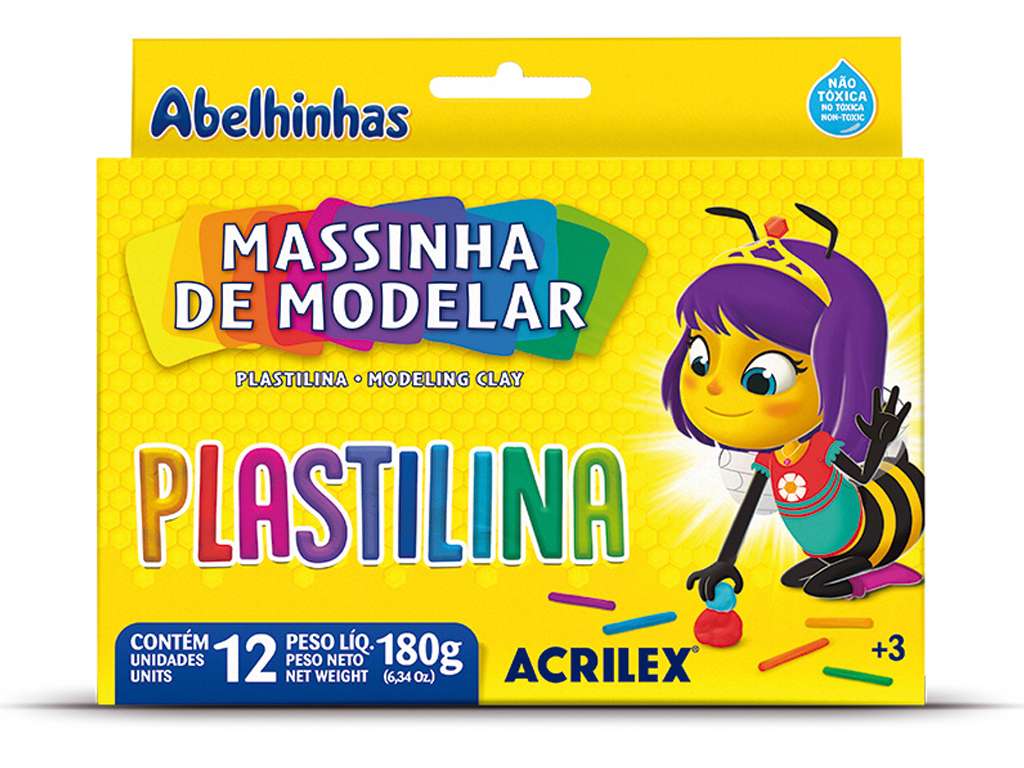 PLASTILINA 12 COLORES X 180 gr