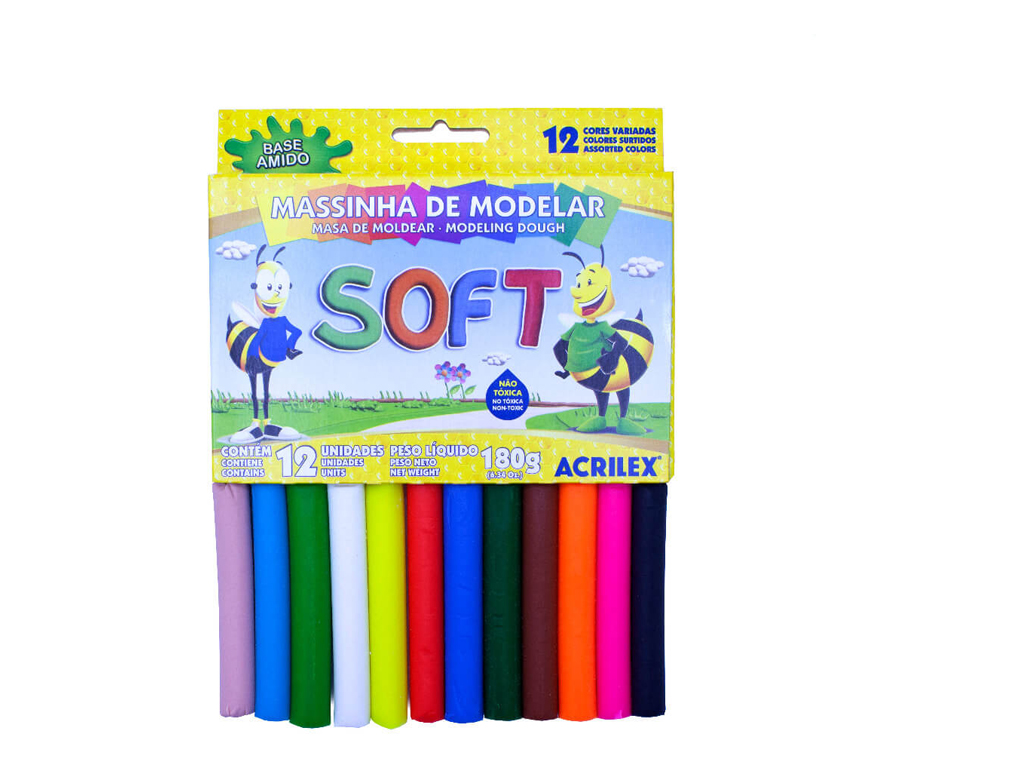 MASAS PARA MODELAR SOFT 12 COL X 180GR