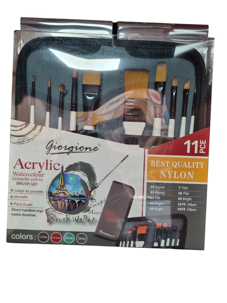 PINCELES SURTIDOS C/ESTUCHE x10 unid