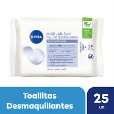 TOALLITAS DESMAQUILLANTES MICELAR 3en1 x25unid