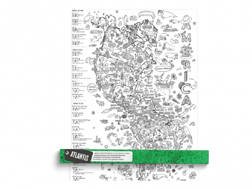 [AMERICA] MAPAS DE ANIMALES DE AMERICA 70x100cm
