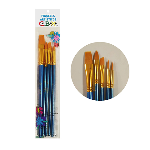 [9001] PINCELES CBX SURTIDOS SINT x5 unid