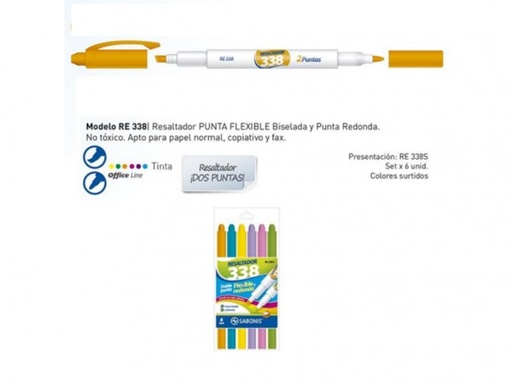 [RE338S] RESALTADOR DOBLE PUNTA x1unid SABONIS