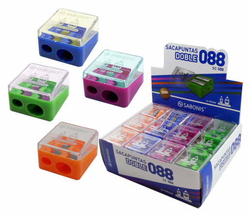 [SD088] SACAPUNTAS C/BASURERO GR DOBLE BOCA