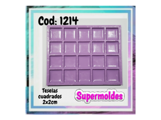 [3271] MOLDES RESINA TESELAS CUADR X20u 2X2CM