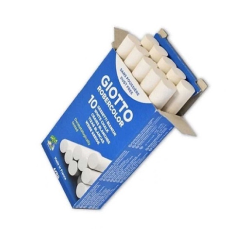 [538700ES] TIZA ROBERCOLOR x10 BLANCA GIOTTO