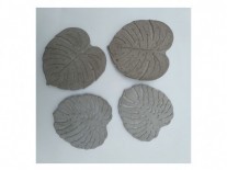 [LM007] PORTA SAHUMERIOS YESO HOJA TROPICAL A 13cm