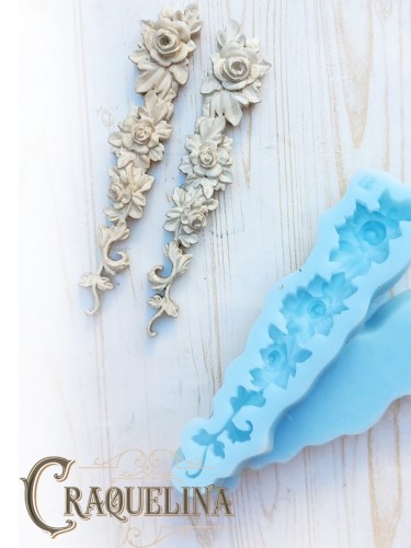 [MSC003] MOLDES SILICONA MINI ROSAS LARGO B