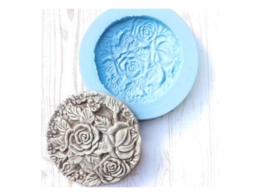 [MSC078] MOLDES SILICONA TAPITA CON ROSAS