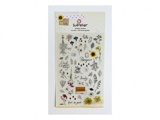 [65204] STICKER PVC 10x19cm SECRET GRADEN