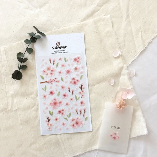 [65224] STICKER PVC 10x19cm WATER BLOSSOM