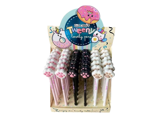[70220] BOLIGRAFO TWEENY BORRABLE PATITA GATO