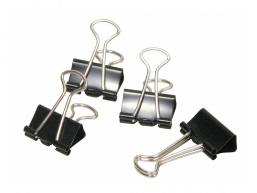 [120147] BINDER CLIPS NEGROS 25mm caja x12 unid