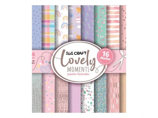 [600822] PAPEL SCRAP 30X30cm 160gr 24 H LOVELY
