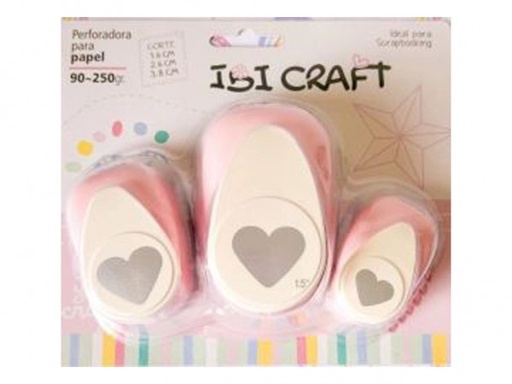 [655820] PERFORADORA SET CORAZONES X3(16/25/38 mm