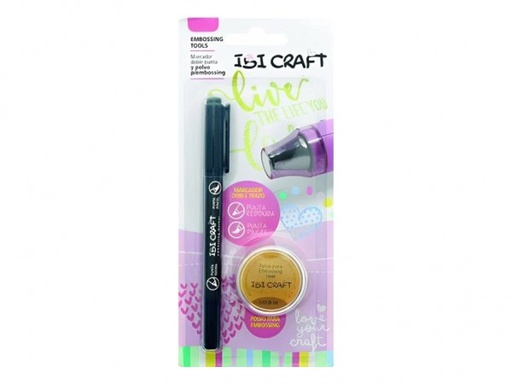 [657150] EMBOSSING SET 1 MARCADOR 2 PUNTAS Y FRAS