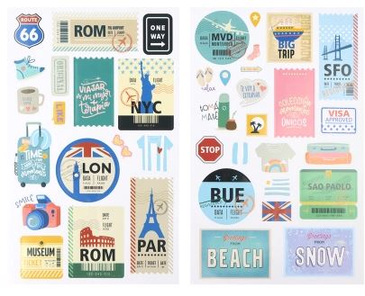 [65190] STICKER TRAVEL 15x24cm 2 pcs