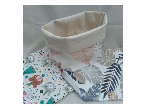 [ES003] CONTENEDOR LIENZO ESTAMPADO 25x30cm