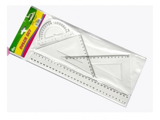 [770006] SET DE GEOMETRIA CRISTAL 30cm 3 PIEZAS