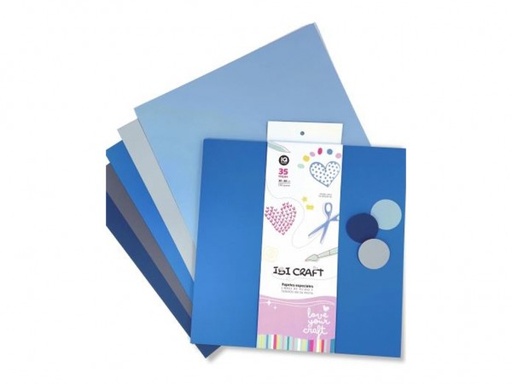 [600802] PAPEL SCRAP 30X30CM 160GRS 35 H AZUL