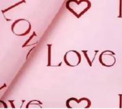 [647014] PAPEL COREANO 57x57cm ROSA CL+ROJO (LOVE)