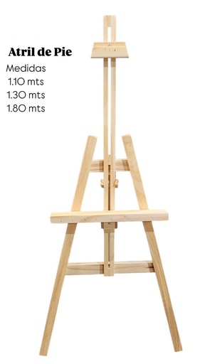 [ATR4] ATRIL DE PIE PINO 130cm ALTO