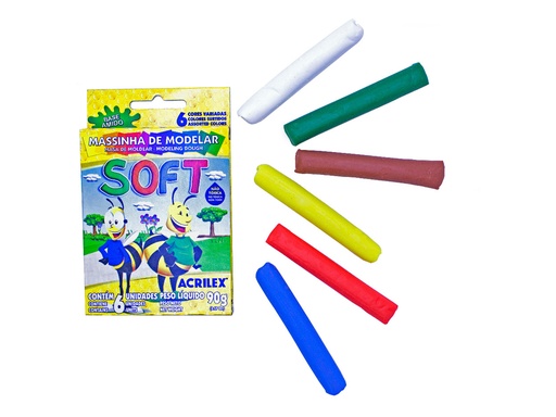 [07316] MASAS PARA MODELAR SOFT 6 COLORES X 90GR